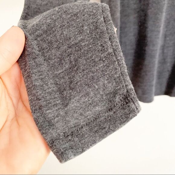 CHASER Blocked Long Sleeve Shirttail Crewneck Tee Small - Picture 11 of 11